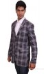 Leonardi Checkered Single Breasted Formal Men's Blazer